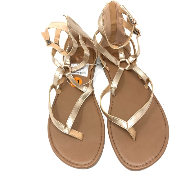 gold gladiator sandals size 11